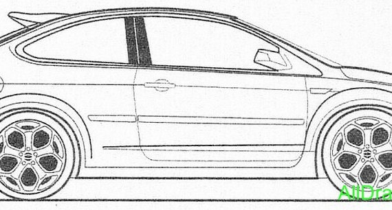 Ford Focus ST (2007) (Ford Focus ST (2007)) - drawings of the car
